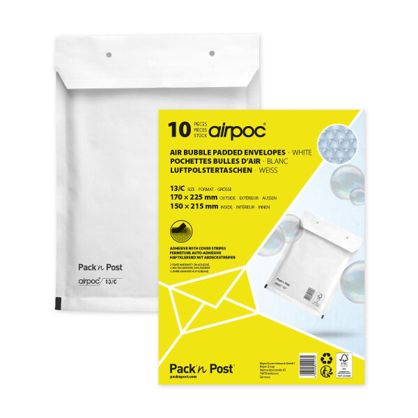 airpoc® Luftpolstertaschen weiß 170x225 - 13/C