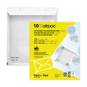 airpoc® Luftpolstertaschen weiß 240x275 - 15/E