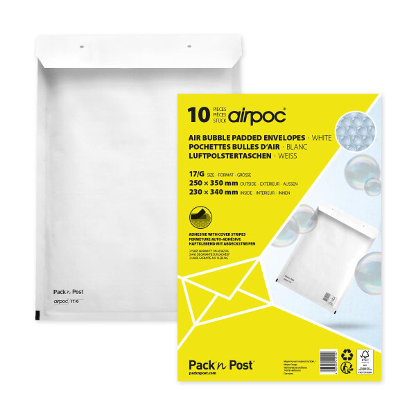 airpoc® Luftpolstertaschen weiß 250x350 - 17/G