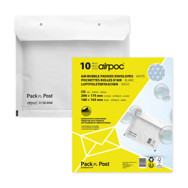 airpoc® Luftpolstertaschen weiß 200x175 - CD