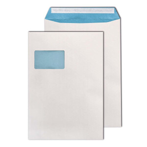 MAILmedia® Versandtaschen weiß/blau 229x324 - C4
