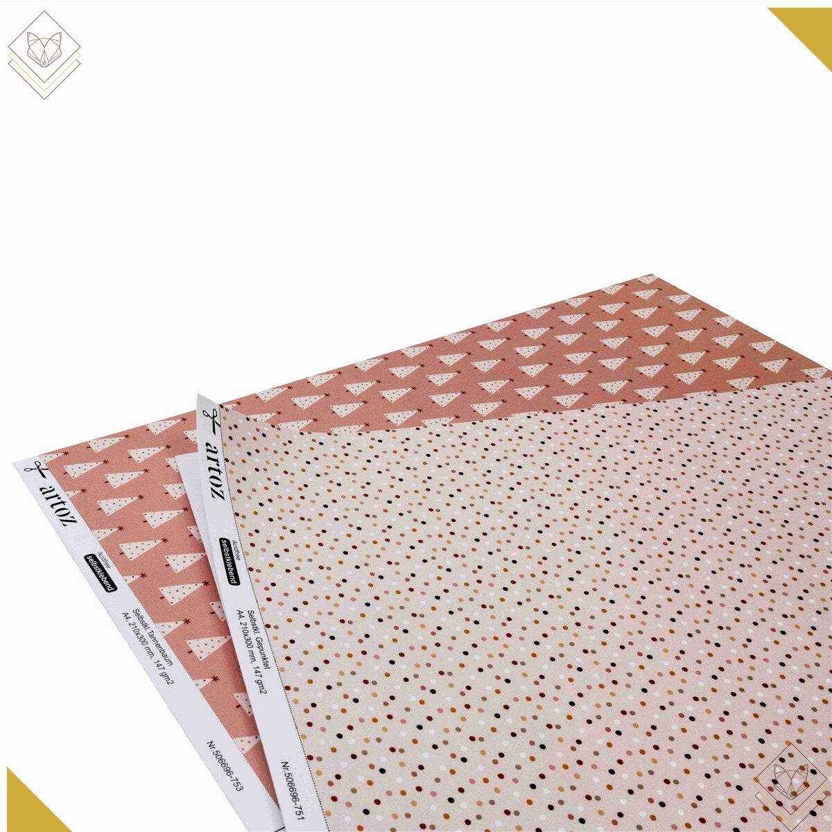 A4 Kreativpapier: gepunktet, Selbstklebend - Artoz -...