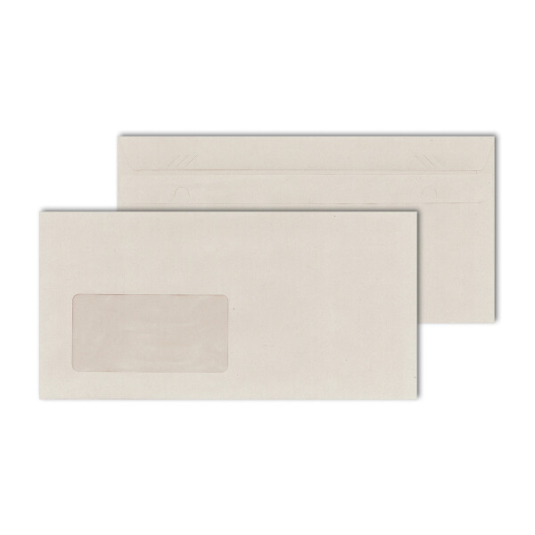 MAILmedia® Briefhüllen mit Fenster grau 110x220 - DIN Lang
