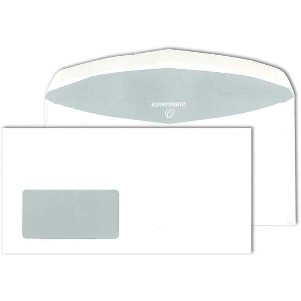 Kuvermatic® Kuvertierhüllen mit Fenster weiß 120x235