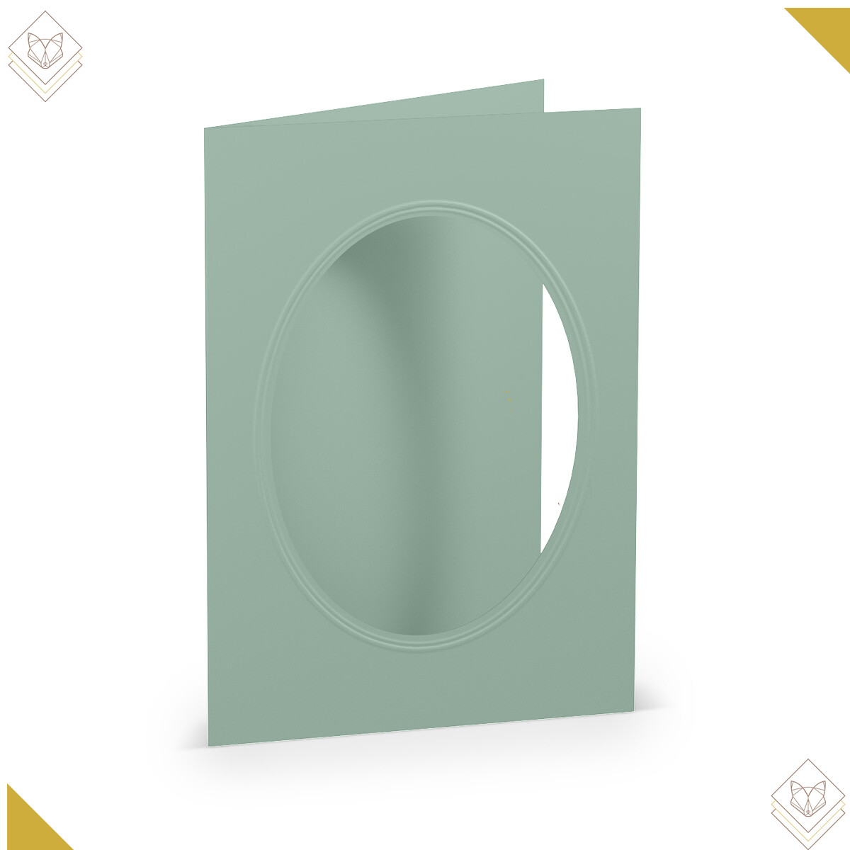 Coloretti-5er Pack PP-Karte B6 oval, Eucalyptus -...