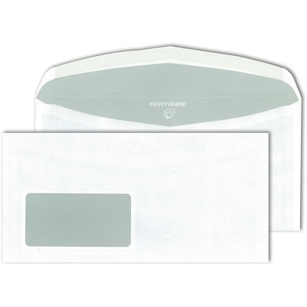 Kuvermatic® Kuvertierhüllen mit Fenster weiß 114x229 - C6/5