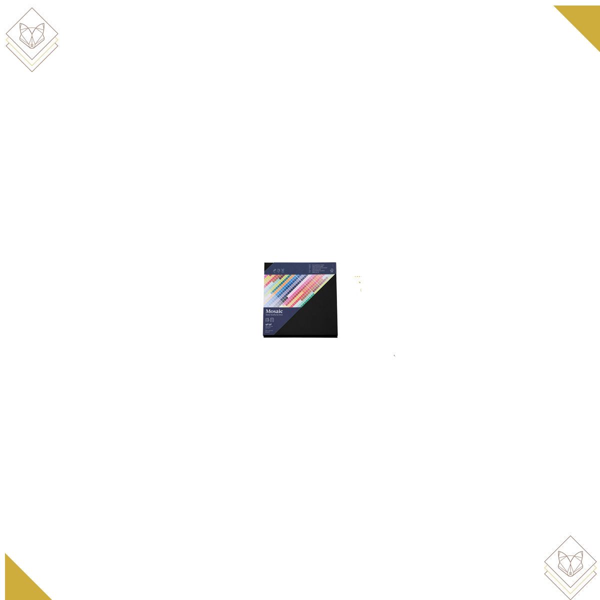 200/90gm - Mosaic Pkg quadratisch schwarz - Artoz -...