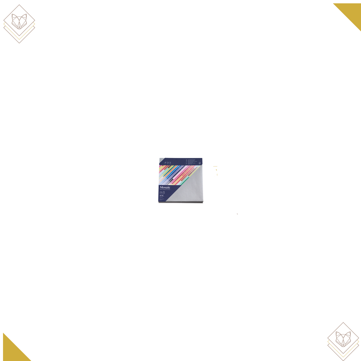 200/90gm - Mosaic Pkg quadratisch silber - Artoz -...