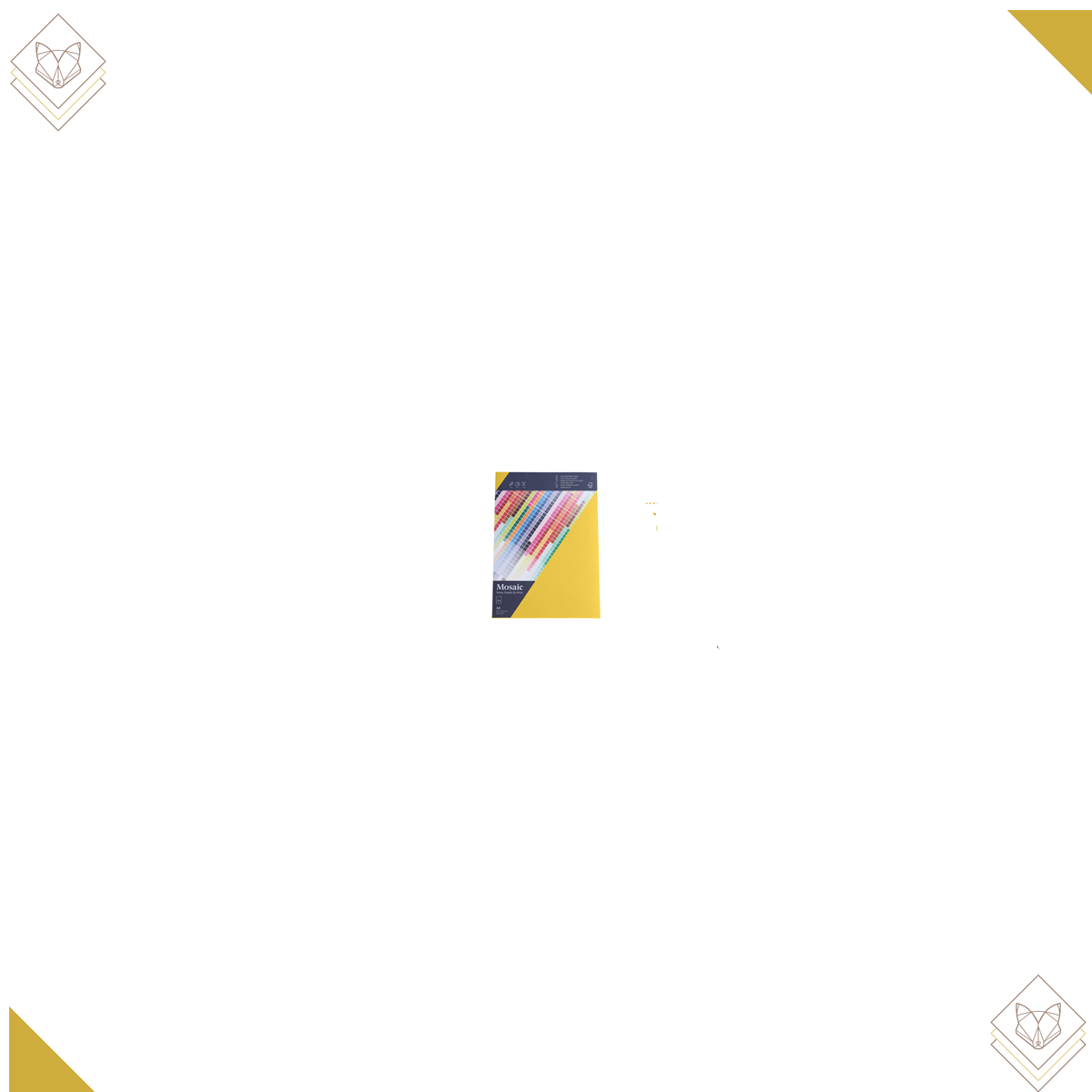 200gm - Mosaic 25 Karten A4 gelb - Artoz - 946925-226