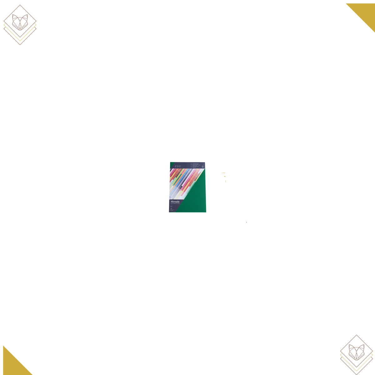 200gm - Mosaic 25 Karten A4 tannengrün - Artoz -...