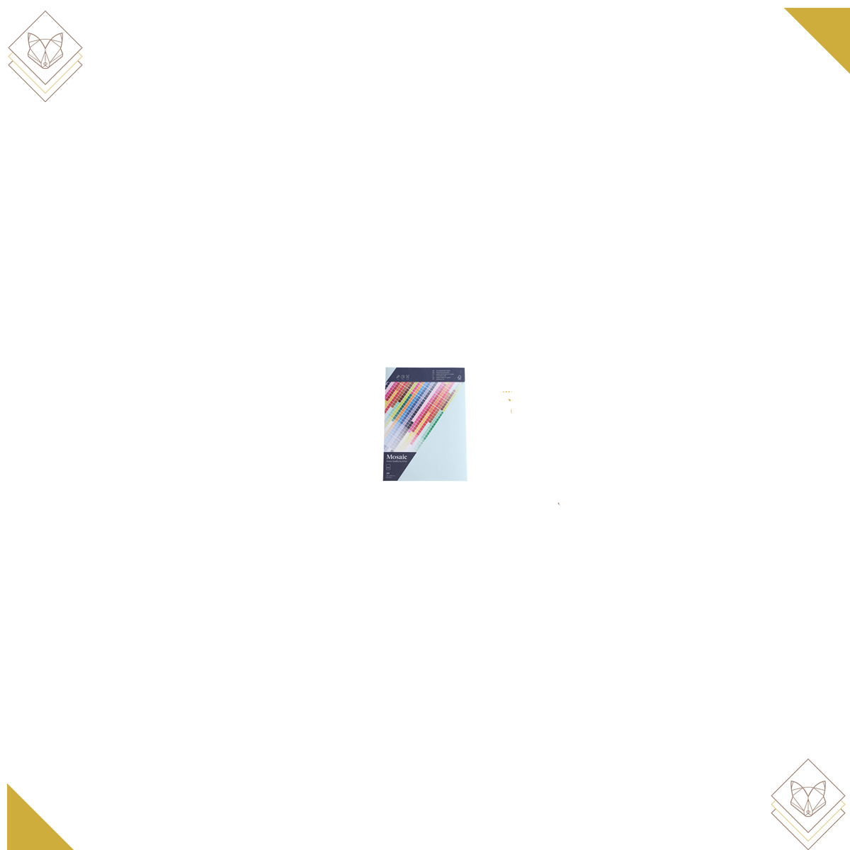 200gm - Mosaic 25 Karten A4 hellblau - Artoz - 946925-411