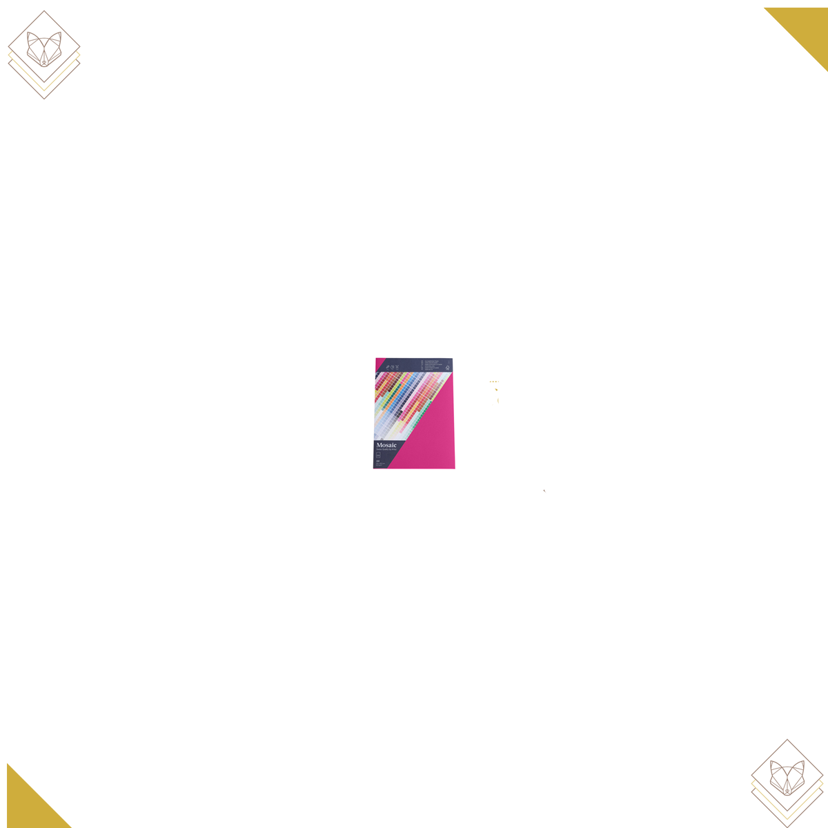 200gm - Mosaic 25 Karten A4 fuchsia - Artoz - 946925-486