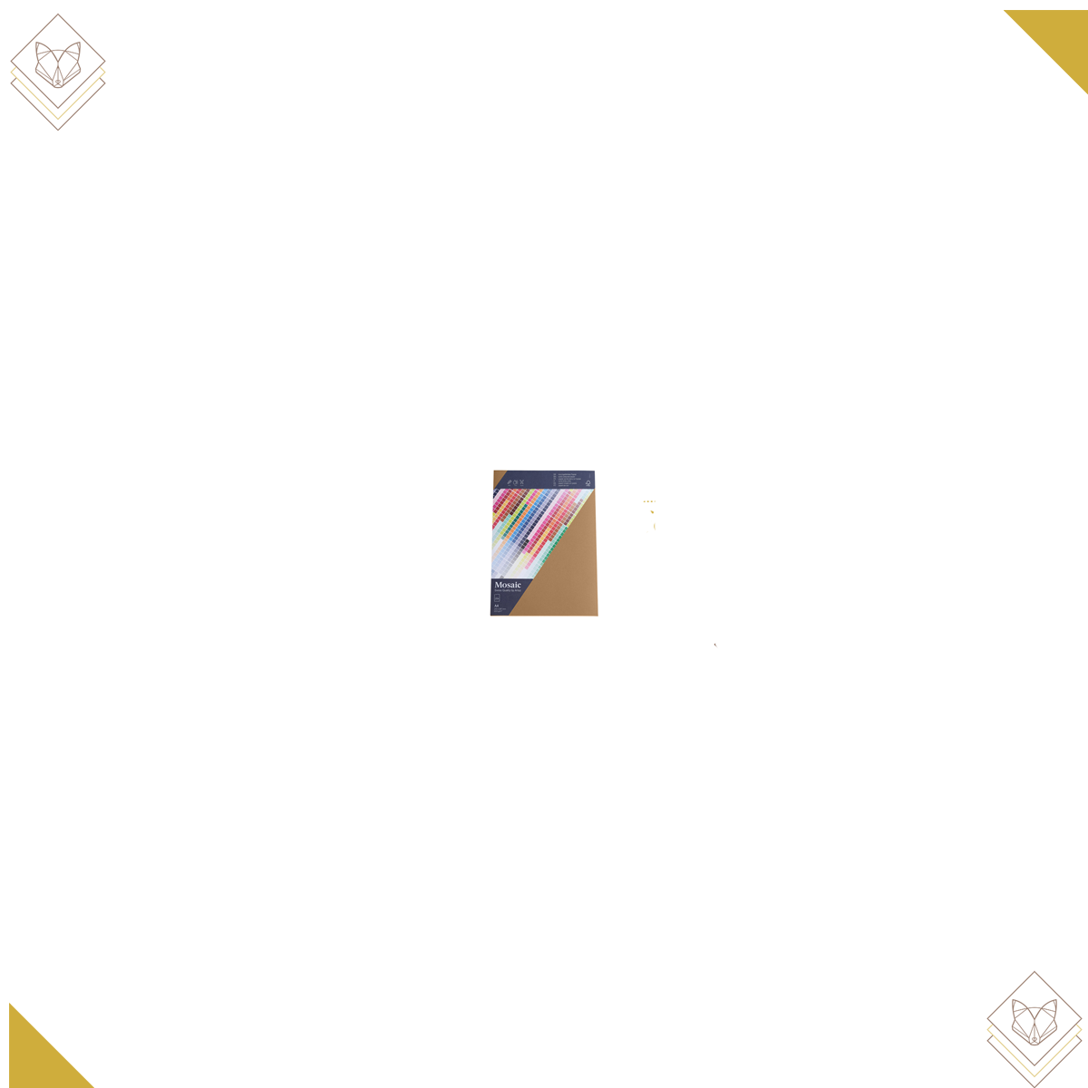 200gm - Mosaic 25 Karten A4 natur - Artoz - 946925-603