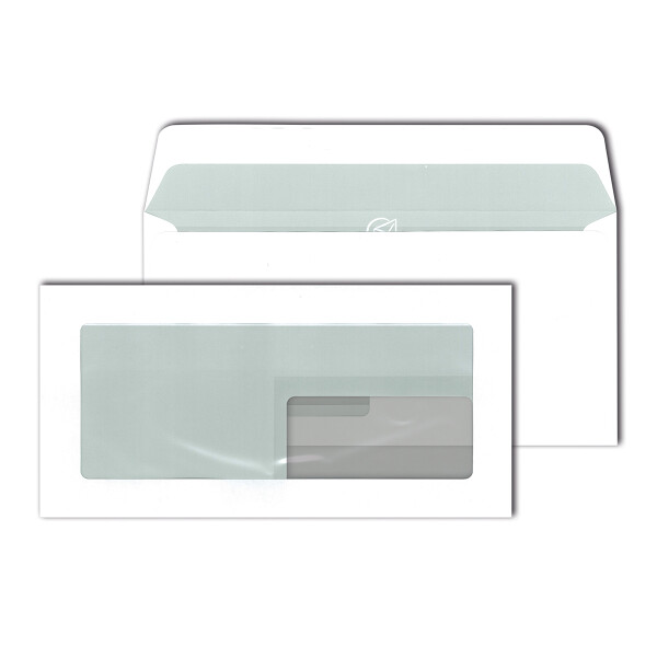 MAILmedia® Schaufensterhüllen mit Fenster weiß 114x229 - C6/5