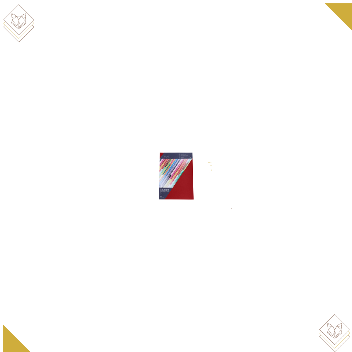 200gm - Mosaic 5 Karten A4 feuerrot - Artoz - 9469605-587