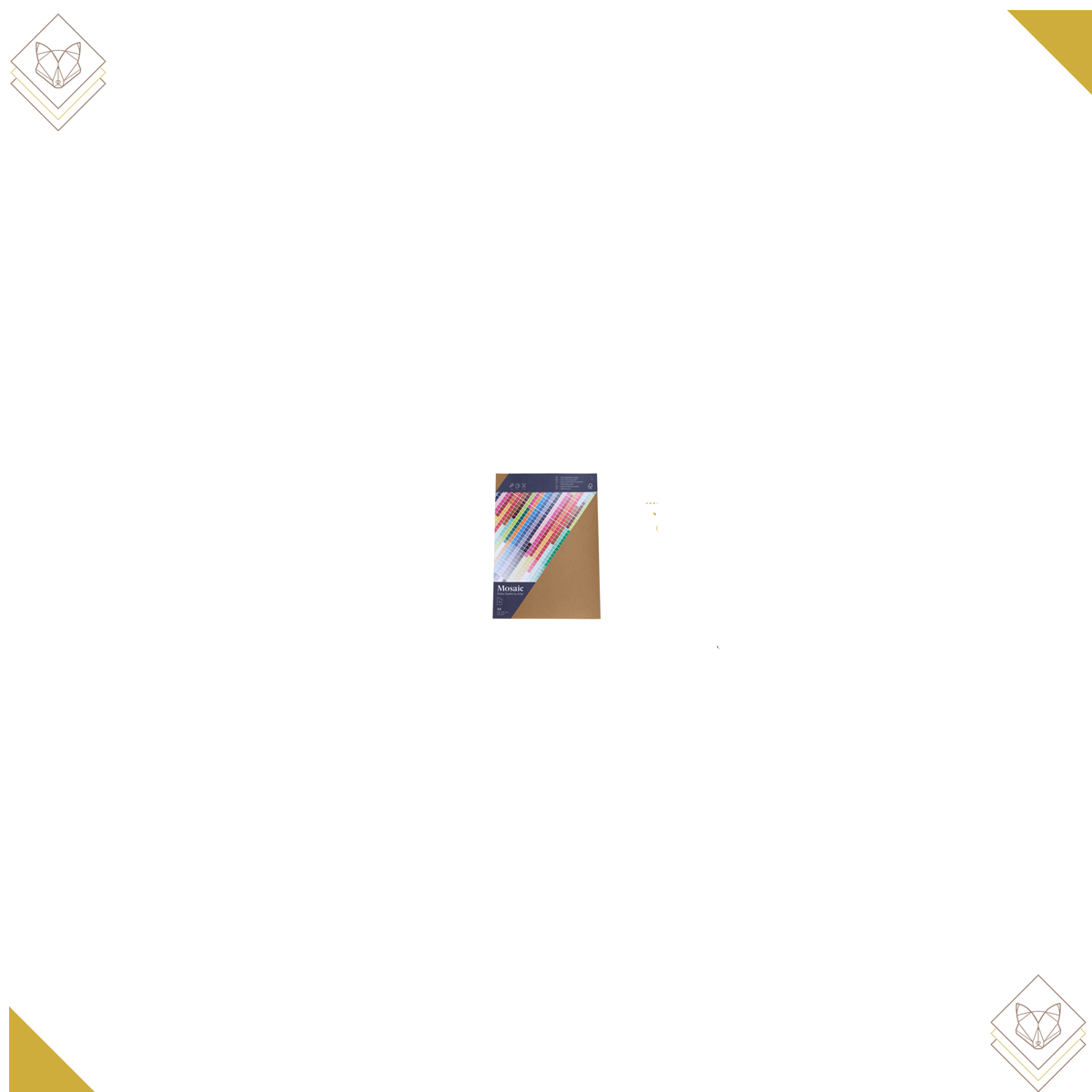 200gm - Mosaic 5 Karten A4 natur - Artoz - 9469605-603