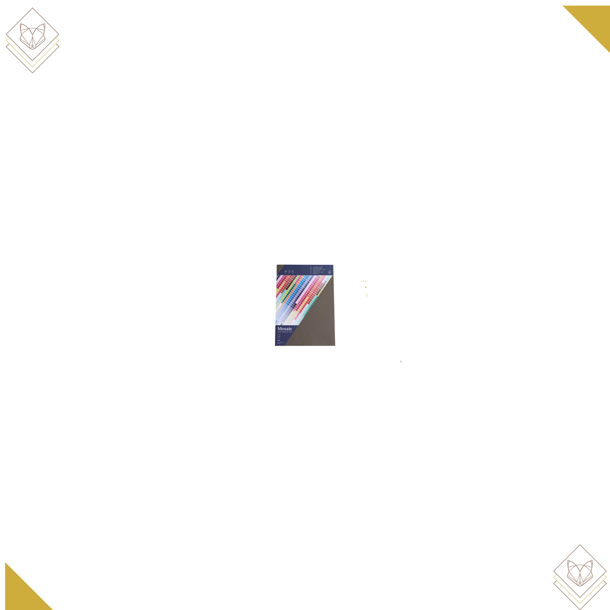 90gm - Mosaic 5 Bogen A4 graphit - Artoz - 9479605-218