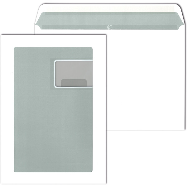 Kuvermatic® Schaufensterhüllen mit Fenster weiß 229x324 - C4