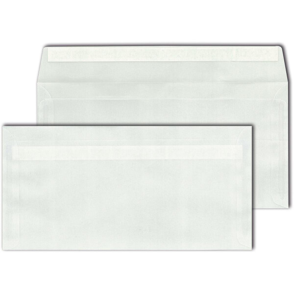 MAILmedia® Briefhüllen transparent satin 110x220 - DIN Lang