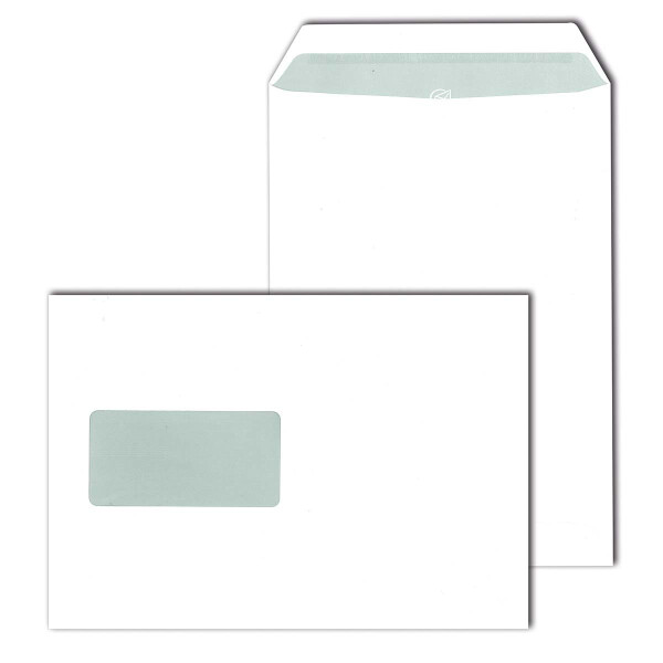 MAILmedia® Versandtaschen mit Fenster weiß 162x229 - C5