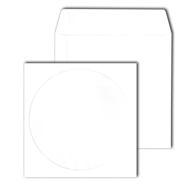 MAILmedia® CD-ROM Hüllen mit Fenster weiß 124x124 - quadratisch