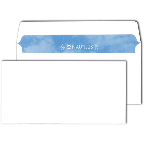 Nautilus® Briefhüllen weiß 110x220 - DIN Lang