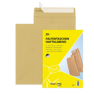 PacknPost® Faltentaschen braun 280x400x40 - E4