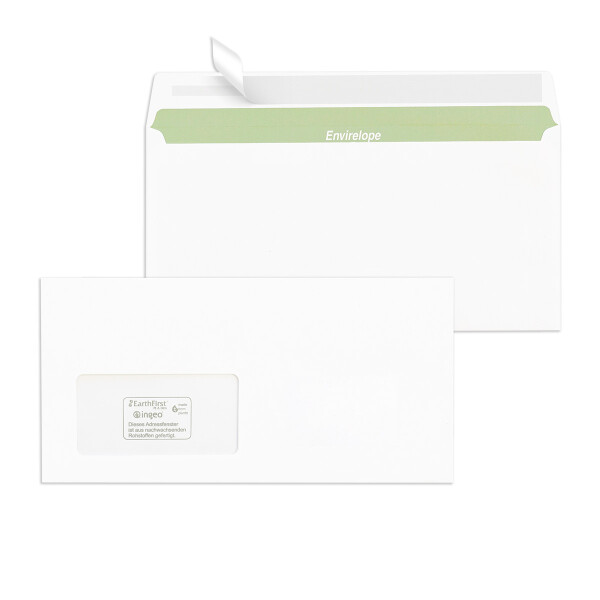 Envirelope® Briefhüllen mit Fenster weiß 114x229 - C6/5