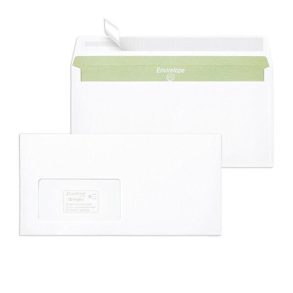 Envirelope® Briefhüllen mit Fenster weiß 110x220 - DIN Lang