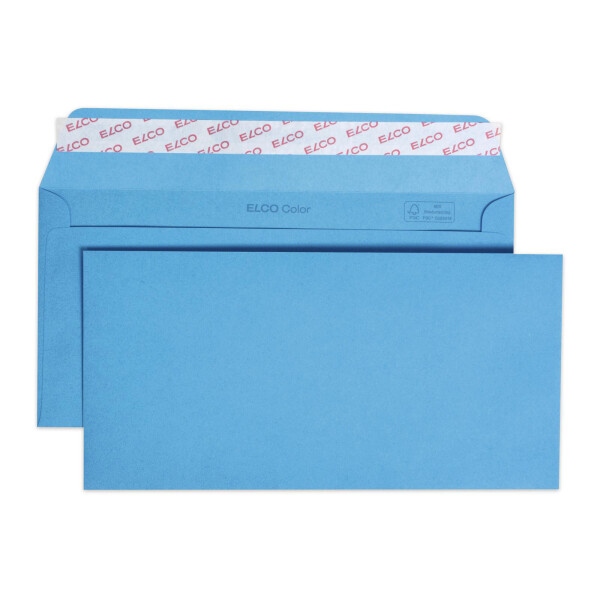 Color Box mit Deckel und 250 Kuverts, Haftklebeverschluss, C6-5_i-Blau