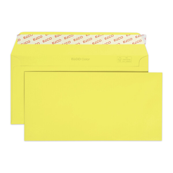 Color Box mit Deckel und 250 Kuverts, Haftklebeverschluss, C6-5_i-Gelb