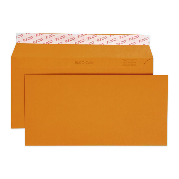 Color Box mit Deckel und 250 Kuverts, Haftklebeverschluss, C6-5_orange