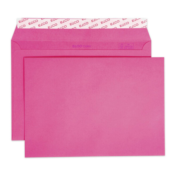 Color Box mit Deckel und 250 Kuverts, Haftklebeverschluss, C5_e-rot