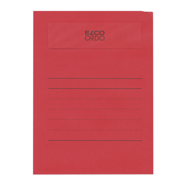 Ordo volumino Karton mit 50 Ordo volumino mit Linienaufdruck, A4_rot