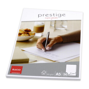 Prestige Schreibblock mit Lösch- und Linienblatt, 50...