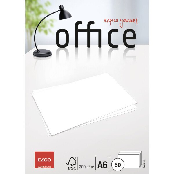 Office CelloZip mit 50 Karten, A6, 200gm