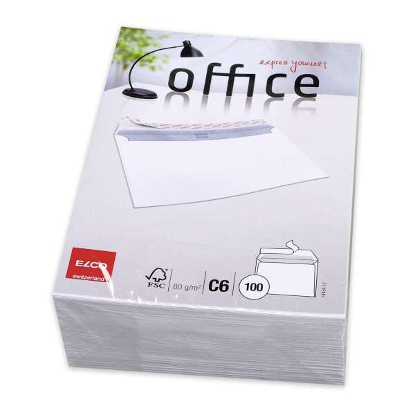 Office CelloZip mit 100 Kuverts, Haftklebeverschluss, C6