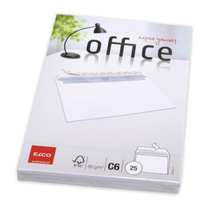 Office CelloZip mit 25 Kuverts, Haftklebeverschluss, C6