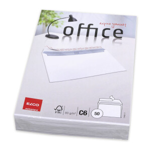 Office CelloZip mit 50 Kuverts, Haftklebeverschluss , C6