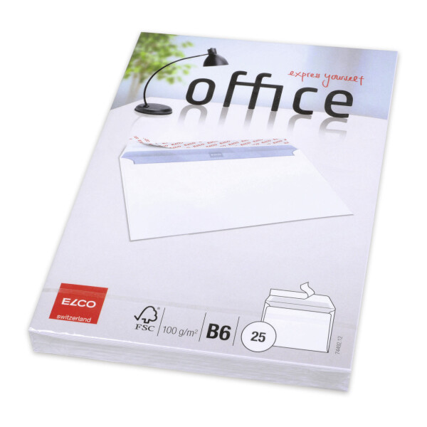 Office CelloZip mit 25 Kuverts, Haftklebeverschluss, B6