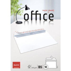 Office CelloZip mit 10 Kuverts, Haftklebeverschluss, B5