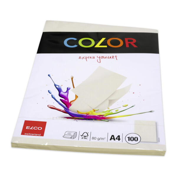 Color CelloZip mit 100 Blatt Büropapier, A4_chamois
