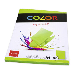Color CelloZip mit 100 Blatt Büropapier, A4_grün