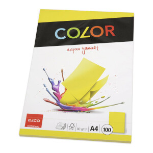 Color CelloZip mit 100 Blatt Büropapier, A4_gelb