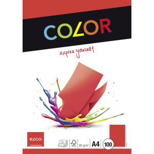 Color CelloZip mit 100 Blatt Büropapier, A4_rot