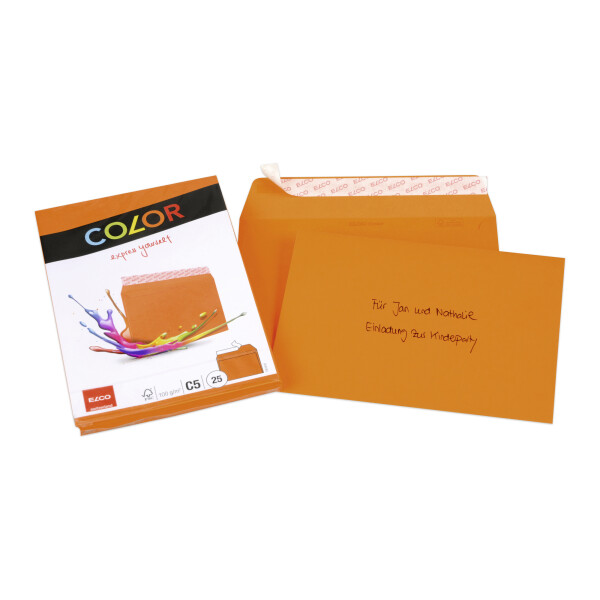 Color CelloZip mit 25 Kuverts, Haftklebeverschluss, C5_orange