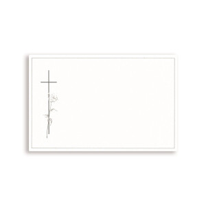 Trauerkreuz-Einzelkarte-Silberrose Ft. 18