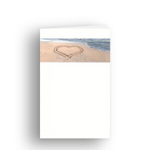 Trauerkarten  Ft. 18 hd Herz im Sand