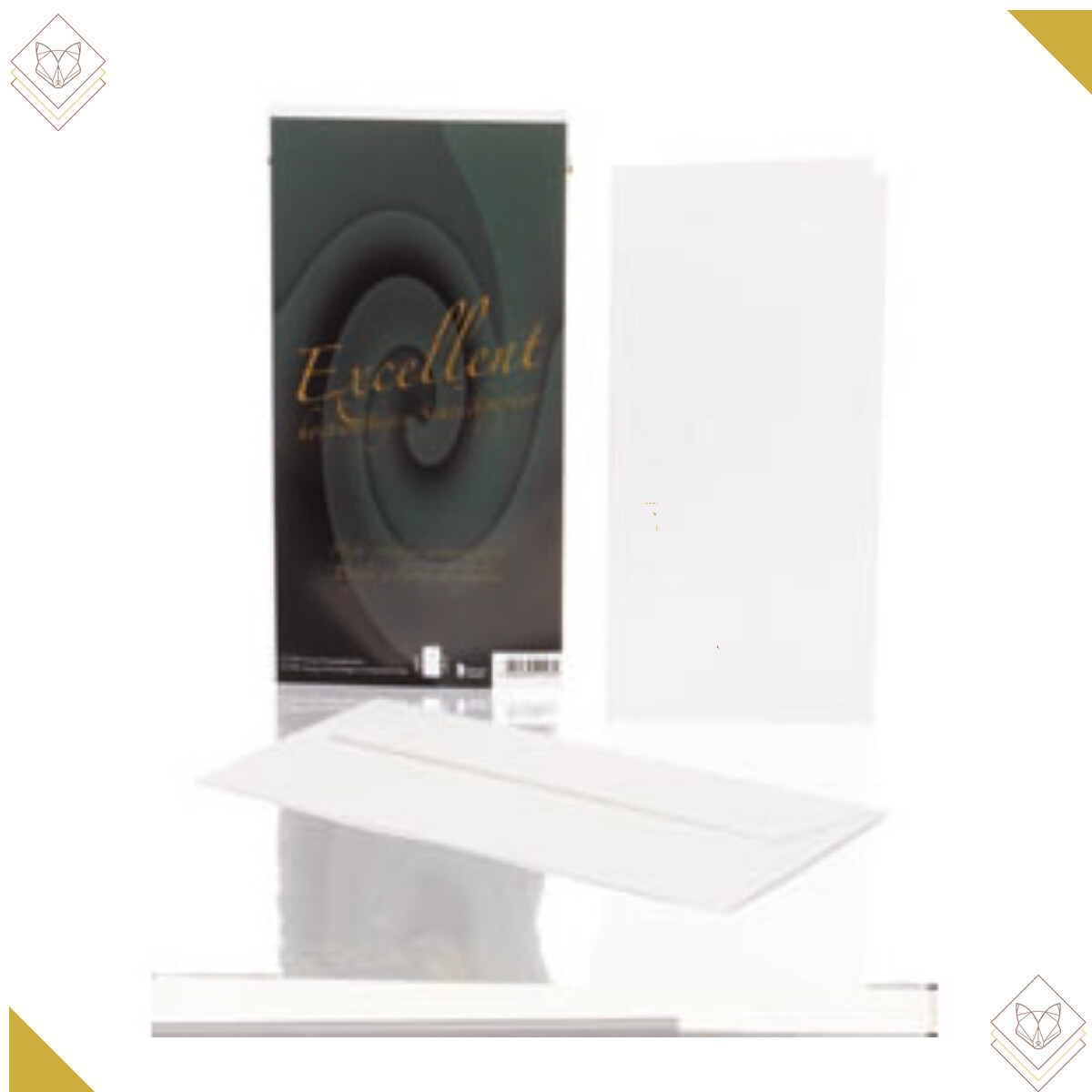 Doppelkarten / Hüllen DL 10er weiss Excellent -...