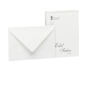 Edel Satin- Briefumschlagpack 20/DIN C6 Sf., weiß...